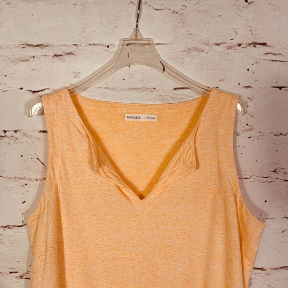 Athleta Orange Sleeveless Tank Dress Women’s Small Elastic Waist Casual Athletic - Picture 3 of 7